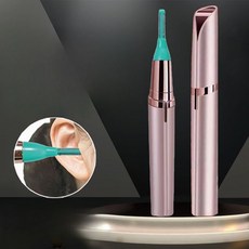 코털 귓털 트리머 눈썹 잔털 제거 다듬기 휴대용 콧털 정리기 제모, A. 전기귀스크레이퍼+브러시+배터리