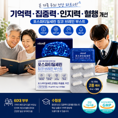 하루2캡슐 노화로인한 인지력개선도움 포스파티딜세린 징코브레인 자꾸깜빡하시는분들 이거보세요, 6개, 60정