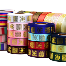 전통 리본, 02.금박전통무늬, 25mm[길이25yd], 09.옥색