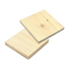 아이베란다 천연 원목 판재 정사각 받침 소형 12x120x120mm, 2개
