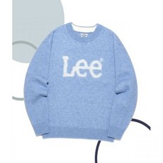 브랜드정품 리 LEE 부클 빅 트위치 로고 니트 블루 237354