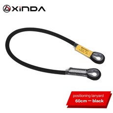XINDA 전문 암벽 등반 10.5MM 정적 끈 보호 시력 슬링 등산 장비, Black-60cm