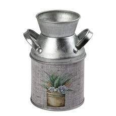 펜 홀더 철제 예술 금속 꽃병 북유럽 빈티지 꽃병 버킷 소형 철제 항아리 컨테이너 꽃 장식, 01 style 4