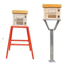 백엽상 관측소 교육 실험 측정 날씨 기온 과학 온도, 사각 프레임+최고온도계