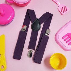 초등학생 학예회 서스펜더 진보라 아동용 컬러 멜빵