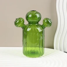 원형 수경 재배 유리 화병 기타 수생 식물 파티 장식 투명 꽃병