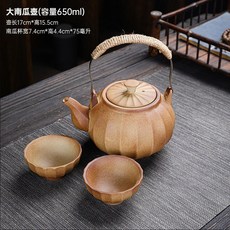 전통주 사케 정종 청주 작은 주전자 토기 주전자 소형 360ml 호박, 21. 대형 호박 주전자x2 호박 컵, 동일 구성, 1개