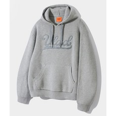 디미트리블랙 VLAD 로고 자수 니트 후드 티셔츠_멜란지 859798