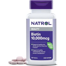 NATROL 納妥 Beauty生物素錠 10000mcg, 100顆, 1罐