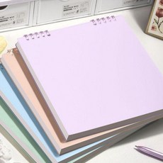 方形英語單詞記憶本 莫蘭迪四色 四本裝, 1本, 方形 單詞記憶本 60張,1本 櫻花粉, 櫻花粉