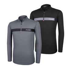 [이지바이] (1+1) 남성 긴팔 집업 티셔츠_브로스 골지 스판 등산 아웃도어 집업티