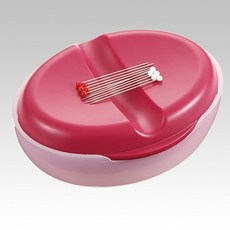 【可樂牌Clover】日本原廠橢圓磁針盒 57-702，強力磁吸，安全收納縫紉針具，精巧便攜, 1個