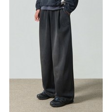 DIMITRI BLACK VLAD 원턱 피그먼트 페이드 워싱 스웻 팬츠_블랙