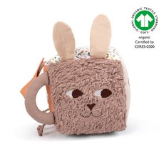 FILIBABBA感統安撫玩偶系列 (有機棉感統標籤球 多功能感統安撫玩偶 玩偶搖鈴矽膠固齒器 咬咬安撫巾), 1個, 感統標籤球Carrot Thief, 藍色, 感統標籤球