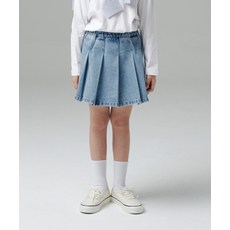 무신사 스탠다드 MUSINSA STANDARD KIDS 데님 밴딩 플리츠 스커트 [라이트 인디고] MKDSNXK49-LI 418544