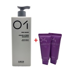 아모스 프로페셔널 칼라앤펌 샴푸 1000g+컬링미니40mlX2개(증정), 1개, 1kg