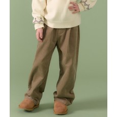 MUSINSA STANDARD KIDS 원 턱 와이드 밴딩 코듀로이 팬츠 [베이지] 417711