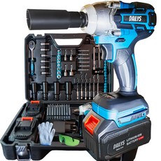 데일리공식 21V 고출력 무선 전동 임팩드릴 충전 임팩 렌치 드라이버 풀세트, 1개