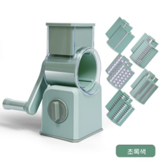 [5in1 세트] 회전식 다기능 감자 채칼 강판 + 야채 슬라이더 손잡이 세트 HDM7958, 1개, 파란색