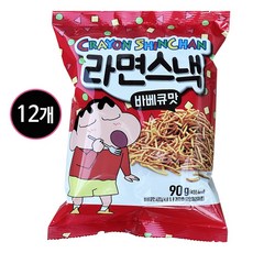 대형마트 짱구 라면스낵 바베큐맛, 90g, 12개