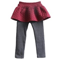 韓版兒童加絨假兩件褲裙女童加絨加厚保暖褲裙女寶復古風格褲裙