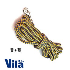 【Vila】日系花色輕量超長牽繩300cm 細圓拉繩 長牽繩 牽繩 圓繩 寵物牽繩 狗牽繩 跨肩牽引繩 牽引繩, 1個, 黃+藍