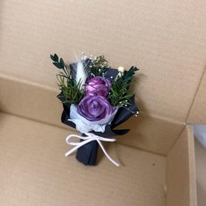 玫瑰香皂花永生花小花束 丁香紫單花束, 如圖所示 烏梅紫單花束