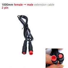 전기 자전거 키트 디스플레이에브레이크스로틀시프트 센서허브 모터미드 모터 신호 연장 케이블2PIN 여성-여성용 D브랜드 케이블 2핀3핀5핀6핀6핀9핀 플러그 방수 커넥터, 23 2PIN 1M extend