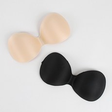 마켓콩 여성 땅콩형 일체형 볼륨업 2cm 뽕 가슴 패드-브라패드 브라패드