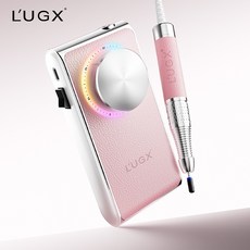 【L'UGX NIKA 台灣現貨】高端美甲打磨機 便攜充電卸甲工具 美甲店專用 一年保固 LG902, 1個, 裸粉色+打磨頭
