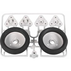 타미야 즐거운 공작 시리즈 No.145 좁은 타이어 세트 58 mm지름 (70145), 1개, 상세페이지 참조