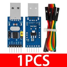 1~10PCS EGBO CH341T 2 in 1 모듈 3.3V 5V USB-I2C IIC UART USB-TTL 단일 칩 직렬 포트 다운로더, 2) 1pcs, 1개