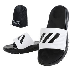 adidas 愛迪達 Alphabounce拖鞋 黑白色 FZ0388+束口袋, 295, 白+黑