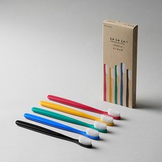 씽크네이처 랄랄라 이중미세모 칫솔 부드러운 초극세모 잇몸관리 치과 칫솔 스탠다드사이즈, 5개입, 1세트