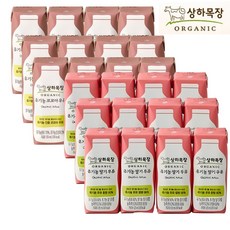 상하목장 유기농우유 125ml 2종(딸기우유12+코코아우유12) 총24입