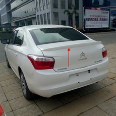 튜닝 범퍼ABS 플라스틱 후면 트렁크 루프 윙 미도색 프라이머 컬러 스포일러 시트로엥 C-엘리제 2014 에, 01 fake carbon fiber
