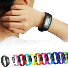 손목 만보기 일상용 피트니스 칼로리 만보기 시계 실리콘 트래킹 스포츠 활동량 관리 건강 야외 실내 학생, 화이트