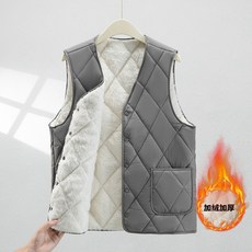 내피 방한 조끼 사이즈 두꺼운 대형 맞는 따뜻한 라이너 꼭 이너 소형 벨벳 솜 남성