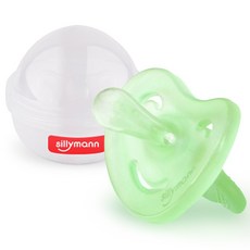 sillymann 鉑金矽膠安撫奶嘴 WSB219, 透明綠色, 0~4個月, 1組