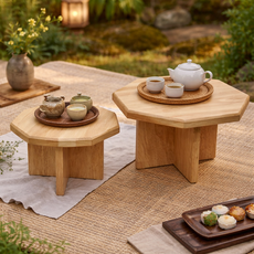 원목 미니다과상 찻상 1인소반 술상 아이들밥상 다용도 소품활용, 2인 원목소반 월넛, 1개
