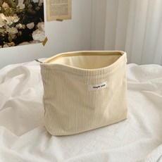 everytail 純色燈芯絨拉鍊化妝包