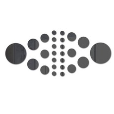 블랙 인테리어 원형 거울 욕실 아크릴 시트지 거실 54691ea 1(pc)