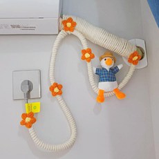 台灣熱銷 室內臥室牆上空調管子裝飾遮擋創意麻繩 包管管道 美化卡通美觀輕奢, 40米棉繩+1B加油鴨+5朵橙花, 1個