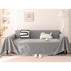 EMME 완전방수 소파 커버 방수 미끄럼 방지 슈닐직조 멀티커버 북유럽, 1개, Waterproof-Gray