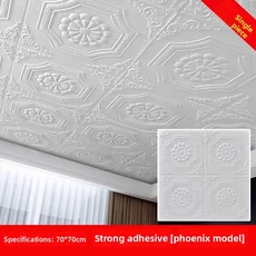 방수 방습 3D 입체 천장 소프트 커버링 스티커 벽지 배경벽, 11 70cm 70cm10PCS