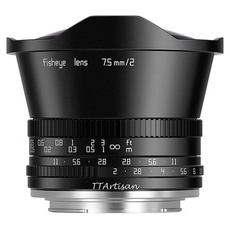 티티아티산 후지필름 X마운트 전용 광각 어안 단렌즈 APS-C 7.5mm F2, 블랙