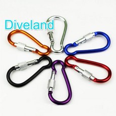 조롱박 유형 스쿠버 다이빙 다기능 알루미늄 합금 카라비너 다채로운 키 체인 핸드링 클립 보안 잠금 카라비너 10 피스, 01 No 5