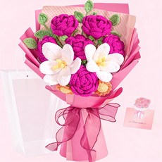 手工編織毛線花束 家居裝飾, 款式5:如圖所示