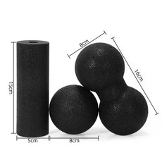 고경도 폼 롤러 EPP 근육 마사지 볼 근막 이완 훈련용, 8cm 둥근볼 + 8cm 땅콩볼 + 미니 A, 기본 모델명/품번