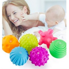 6入軟膠球 BB聲玩具 益智觸摸多紋理手抓球 捏捏球嬰兒手抓球 嬰兒玩具 安撫玩具 嬰兒手搖鈴 音樂鈴, 1個